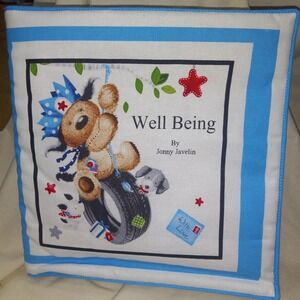 Classic Fabric Cloth Childrens Book, Well Being Plush Book Primary Colors Health
